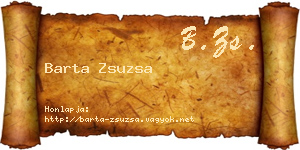 Barta Zsuzsa névjegykártya